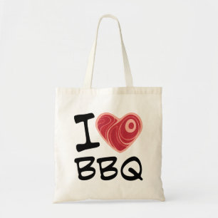 I Love BBQ Tote Bag