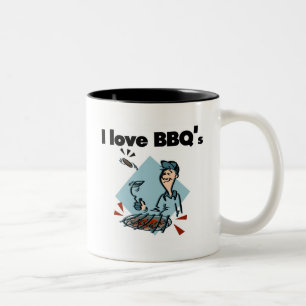 I Love BBQs T-shirts and Gifts Two-Tone Coffee Mug