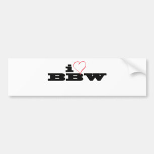 I Love BBW Bumper Sticker