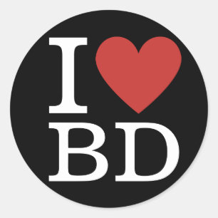 I ❤️ Love BD Building Department Employees CUSTOM Classic Round Sticker