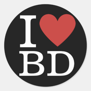 I ❤️ Love BD Building Department Employees CUSTOM Classic Round Sticker