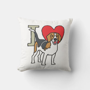 I Love Beagles Cushion
