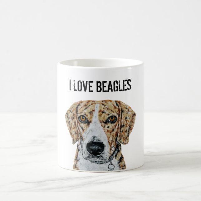 I Love Beagles Mug (Center)