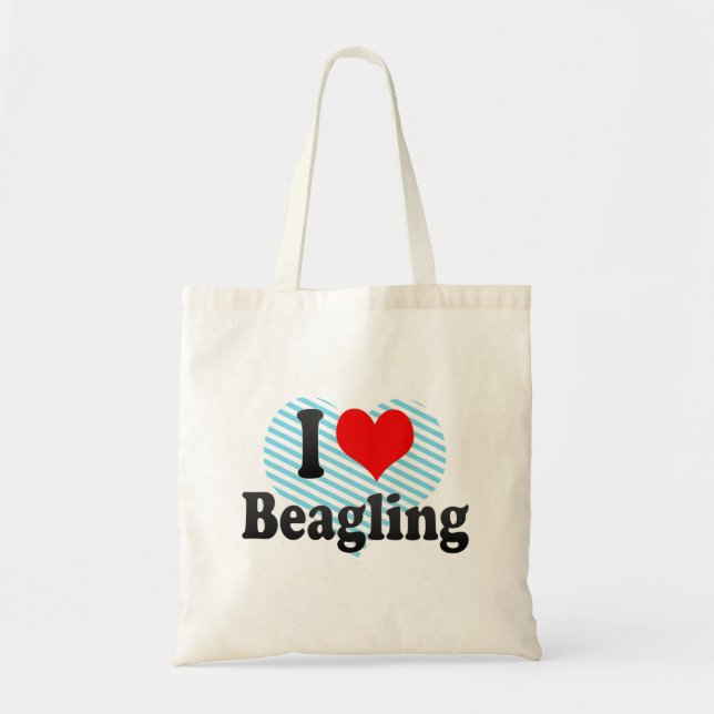 I love Beagling Tote Bag (Front)