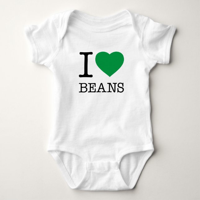 I LOVE BEANS BABY BODYSUIT (Front)