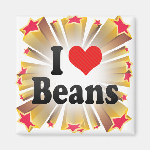I Love Beans Magnet