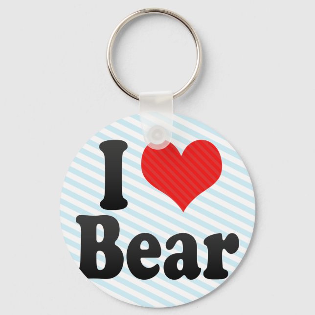 I Love Bear Key Ring (Front)