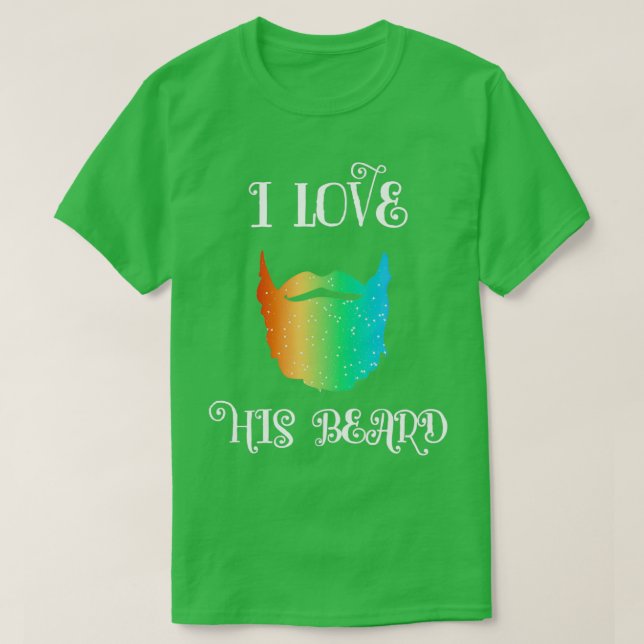 I Love Beard Hipster Friend Love Partner Look 1 T-Shirt (Design Front)