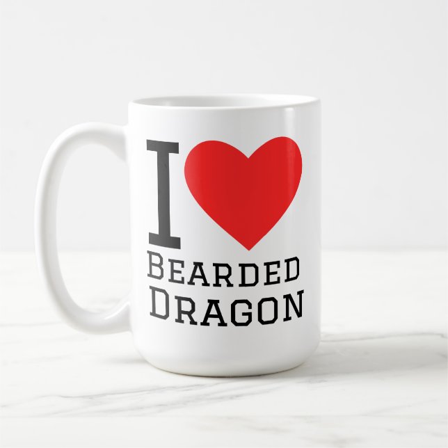 I love bearded dragon coffee mug (Left)
