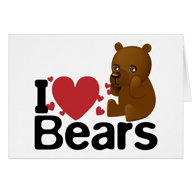 I Love Bears Card (Front Horizontal)
