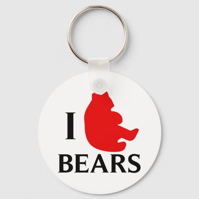 I Love Bears Key Ring (Front)