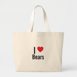 I love Bears Large Tote Bag