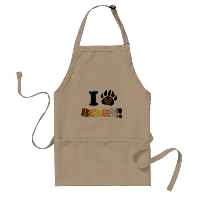 I Love Bears Standard Apron (Front)
