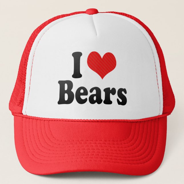 I Love Bears Trucker Hat (Front)