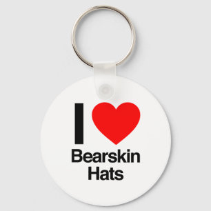 i love bearskin hats key ring