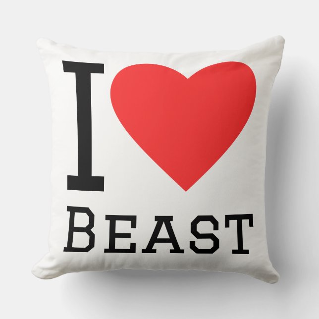 I love beast  cushion (Front)