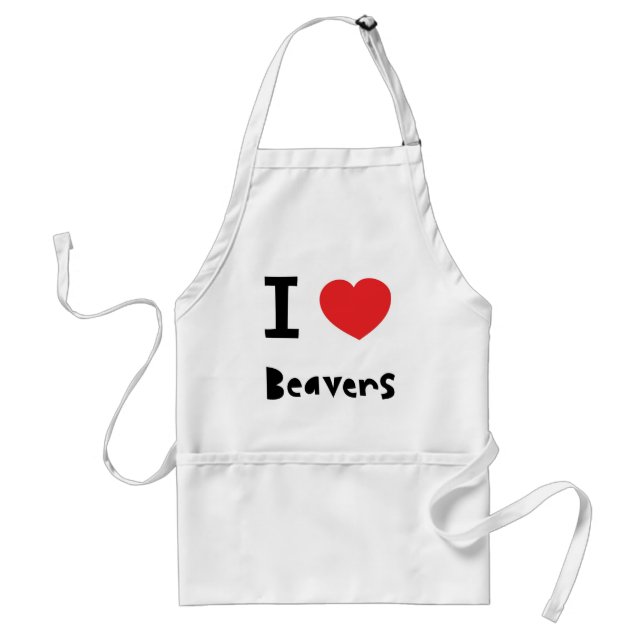 I love Beavers Standard Apron (Front)