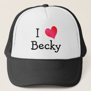 I Love Becky Trucker Hat