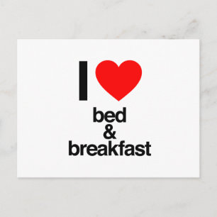 i love bed and breakfast postcard
