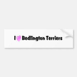 I Love Bedlington Terriers Bumper Sticker