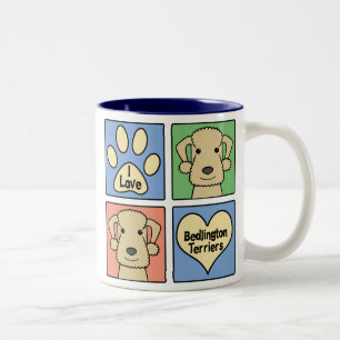 I Love Bedlington Terriers Two-Tone Coffee Mug