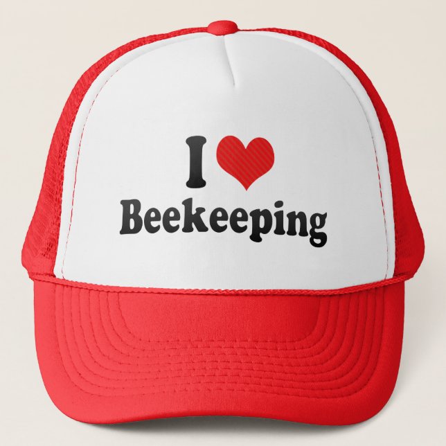 I Love Beekeeping Trucker Hat (Front)
