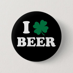 I Love Beer 6 Cm Round Badge