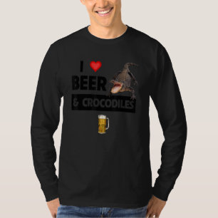 I Love Beer and Crocodiles Reptile Animal Rescue D T-Shirt