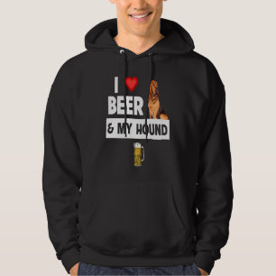I Love Beer and My Bloodhound Hunting Dog Mom Dad  Hoodie