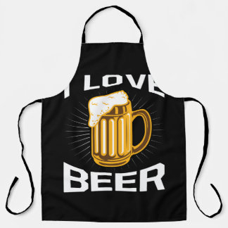 i love beer apron