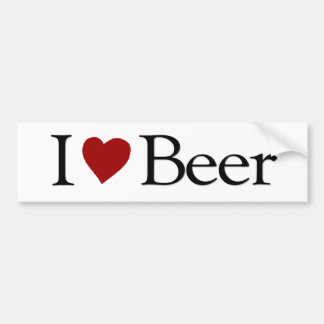 I Love Beer Bumper Sticker