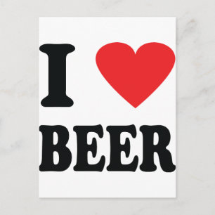 I love beer icon postcard