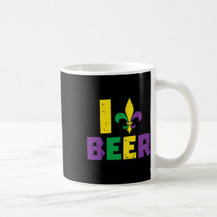 I Love Beer Jester Hat Drinking Team Fun Mardi Gra Coffee Mug