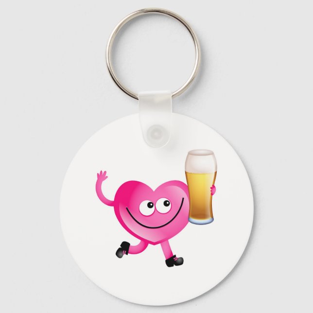 I Love Beer Key Ring (Front)