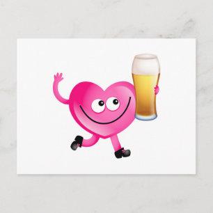 I Love Beer Postcard