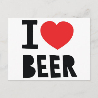 I love beer postcard