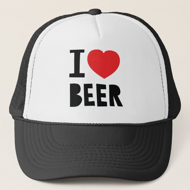 I love beer trucker hat (Front)