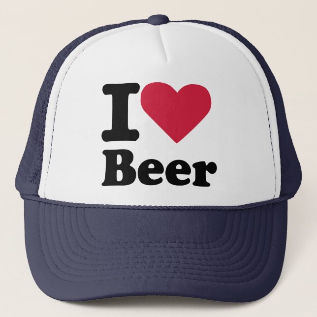 I love beer trucker hat (Front)