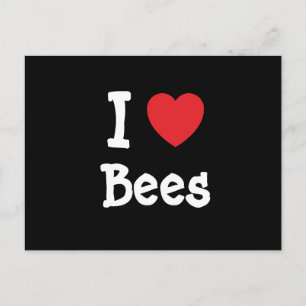 I love Bees heart custom Postcard
