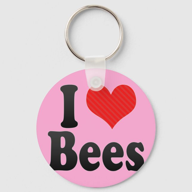 I Love Bees Key Ring (Front)