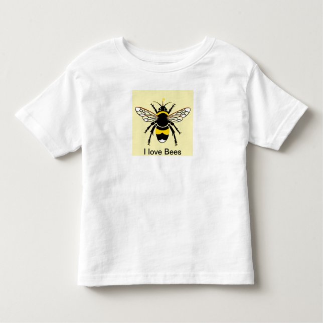 I love  BEES- Wildlife -Nature - Insect - Toddler T-Shirt (Front)