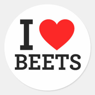 I Love Beets Classic Round Sticker