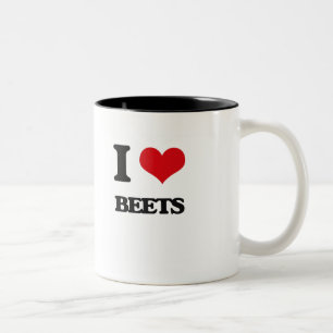 I Love Beets Two-Tone Coffee Mug
