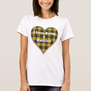 I Love Being a Barclay Clan Tartan Plaid Heart T-Shirt