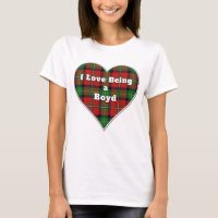 I Love Being a Boyd Clan Tartan Plaid Heart