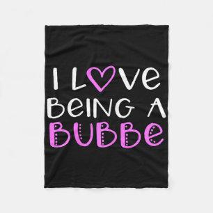 I Love Being A Bubbe Cute Cool Fleece Blanket