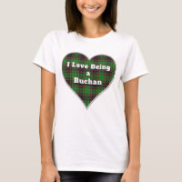I Love Being a Buchan Clan Tartan Plaid Heart