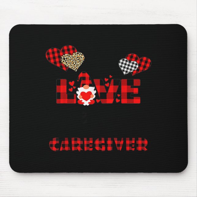 I Love Being A Caregiver Flannel Gift Valentine's  Mouse Pad (Front)