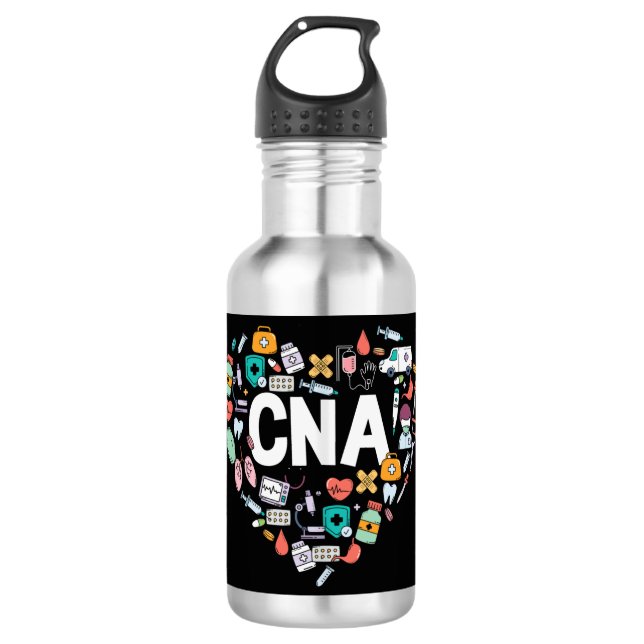 I Love Being A CNA   710 Ml Water Bottle (Front)