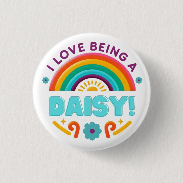 I love Being a Daisy Girl Scouting  3 Cm Round Badge (Front)